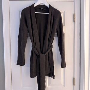THEORY cashmere cardigan sweater, loose tie front size L